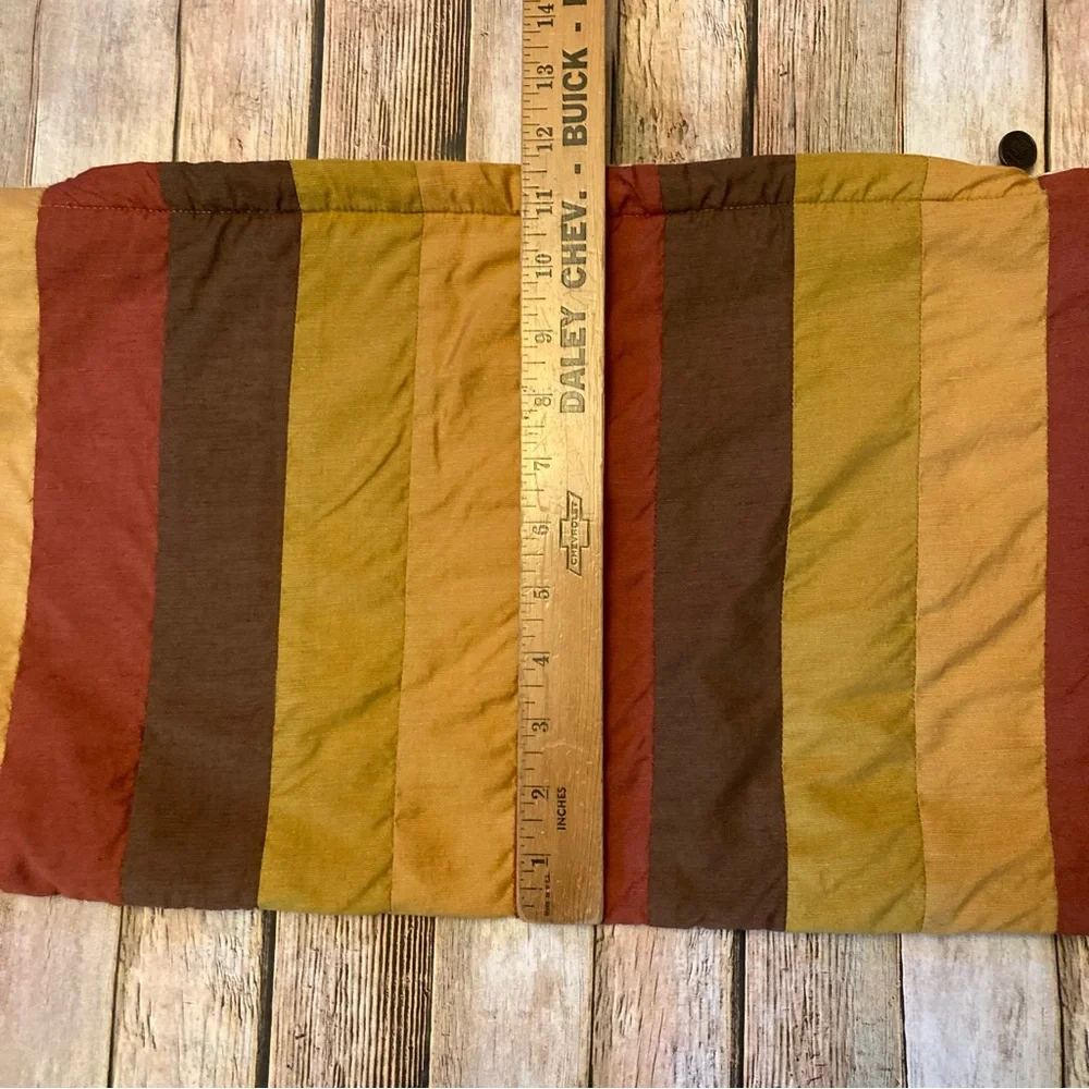 Pier 1 Imports Fall/Striped/Floral embroidered Accent Pillow Form 20” X 11.5”